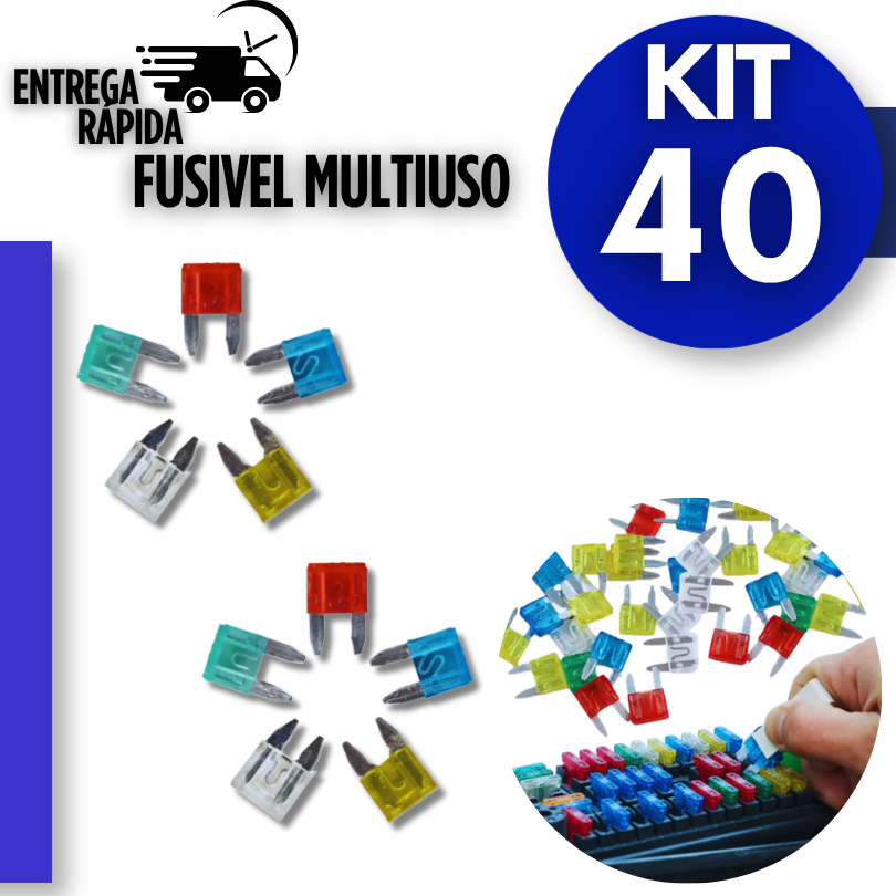 Fusível Automotivo Pequeno Lâmina Mini 05a Até 30a Premium Utilidades