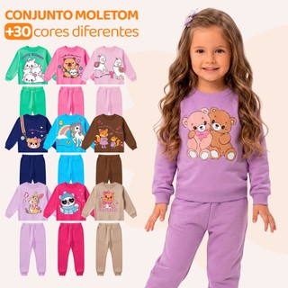 Kit Sortido 8 Peças de Roupas Feminino Infantil Inverno – 4 blusas casacos + 4 calças de …