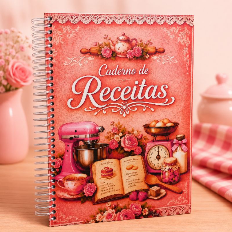 Caderno de Receitas | capa dura | personalizada com nome | + 150 páginas