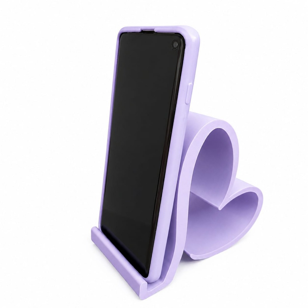 Suporte para Celular em Formato de Coração | Base de Mesa Decorativa para Smartphone |