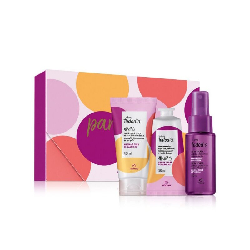 Kit Presente Natura Tododia Feliz Aniversário Ameixa e Flor de Baunilha (3 Itens)