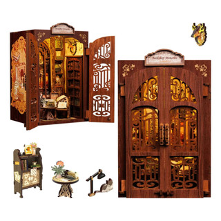 Kit Cantinho de Livros Book Nook – Miniatura DIY para Adultos e Adolescentes _ Casa em Miniatura, Bi