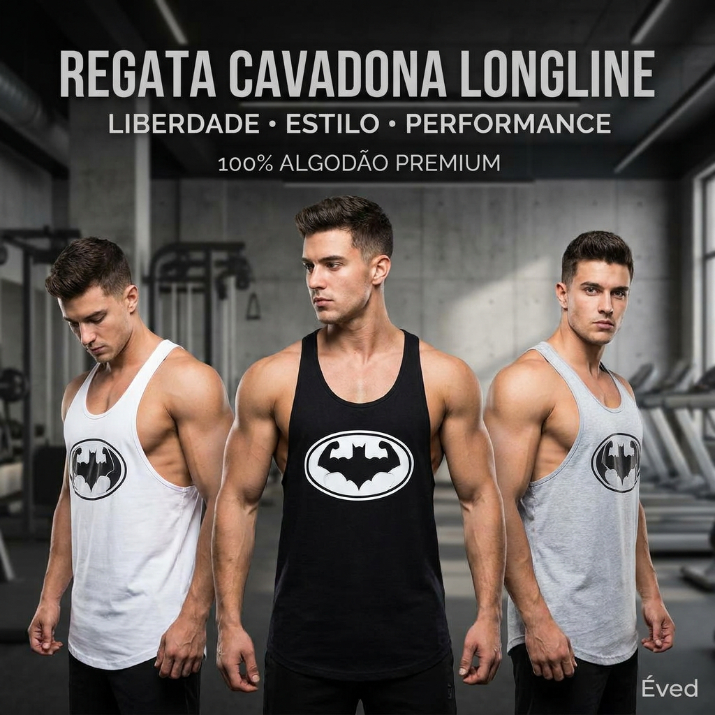 Camisetas Regata Masculina Cavada Estampada Algodão Básica Fisiculturismo Treino Musculação Academia