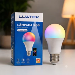 Lâmpada Inteligente LED RGB TX9W Luatek Wi-fi