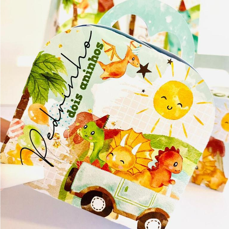 KIT  CAIXINHAS DINOSSAUROS   PERSONALIZADO - CAIXINHAS LEMBRANCINHA  DE ANIVERSARIO