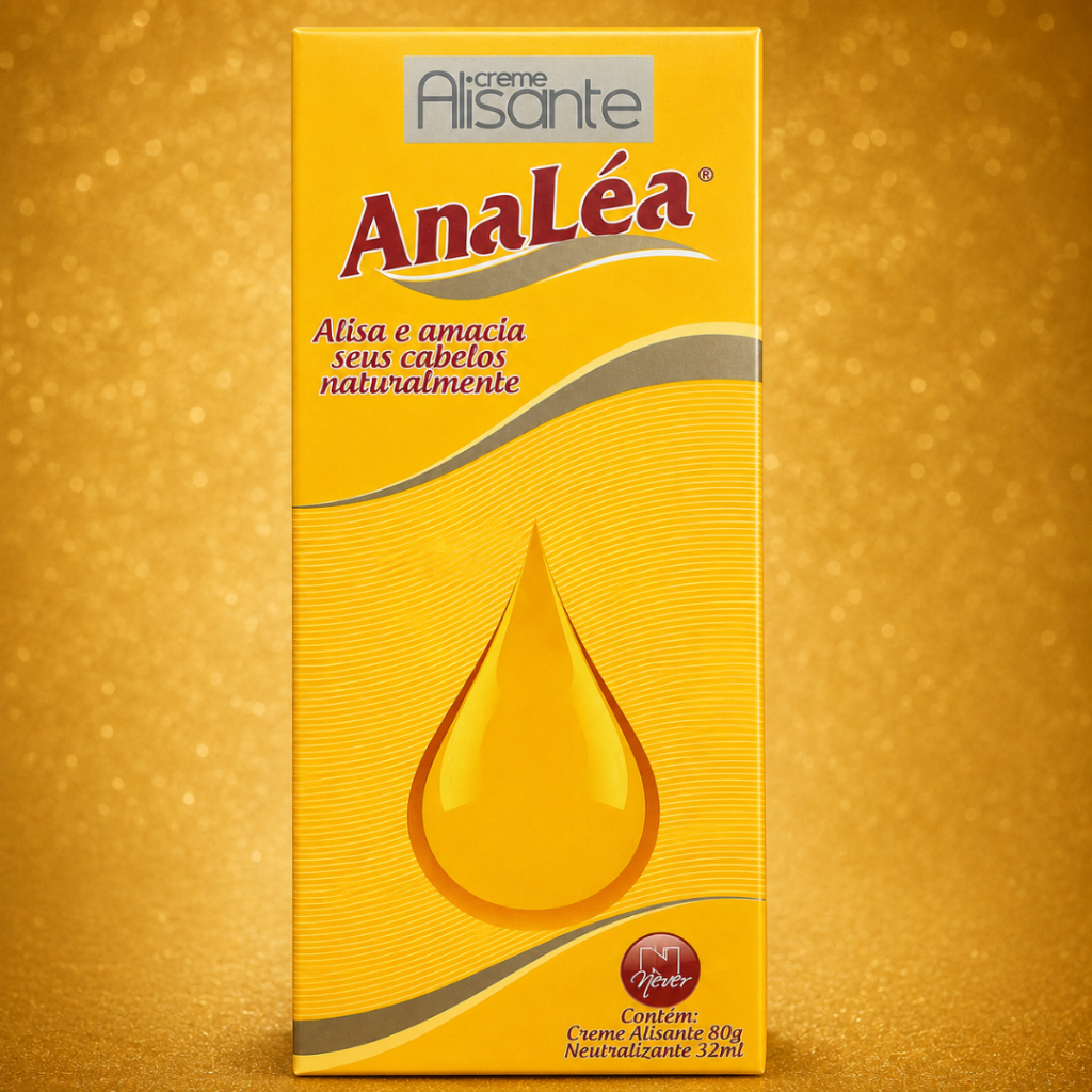 Creme Alisante Ana Lea Cabelo Liso Profissional Caixa 80G
