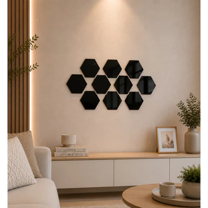 Hexágono kit com 10 Placas 20x23 mdf cru de 3mm