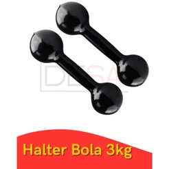 Halter bola 3kg par emborrachado