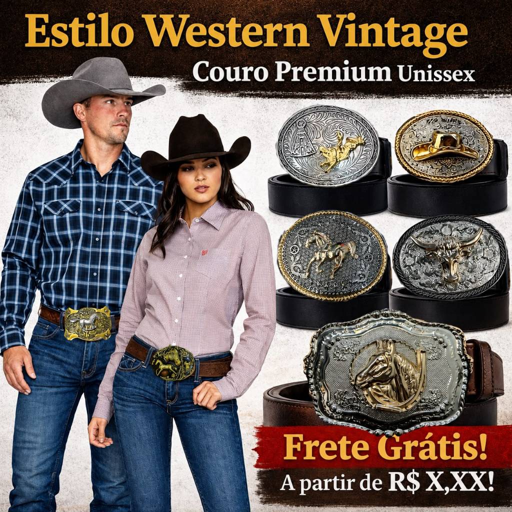 Cinto  Masculino Adulto Fivela Country Cowboy Rodeio