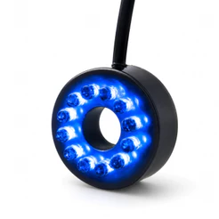 Luminária LED Azul Submersível Bivolt 12 LEDs para Aquários Iluminação Decorativa Aquática