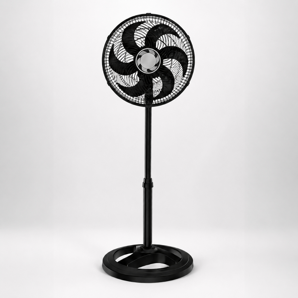 Ventilador de Coluna Ventisol Turbo 40cm 6 Pás 80w 127v ou 220v Silencioso Oscilante Altura Ajustável Quarto Preto