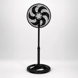 Ventilador de Coluna Ventisol Turbo 40cm 6 Pás 80w 127v ou 220v Silencioso Oscilante Altura Ajustável Quarto Preto