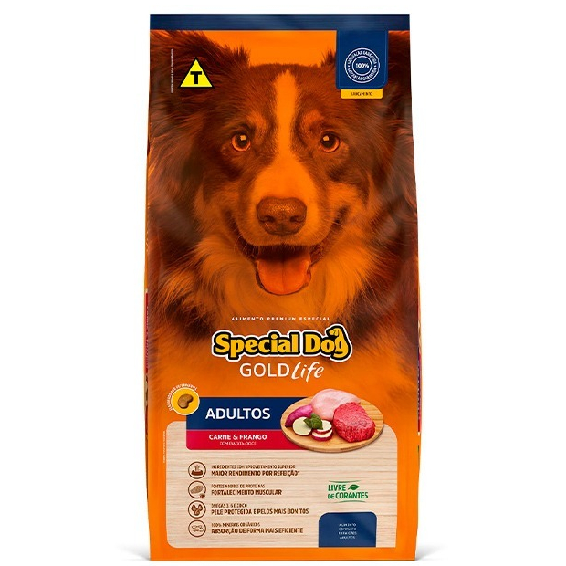 Ração Special Dog Gold Life Adultos Carne e Frango 15kg