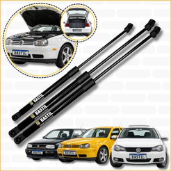 Kit Amortecedor A Gás Porta Malas & Capô Tampa Traseira E Dianteira Golf 1994 A 2014