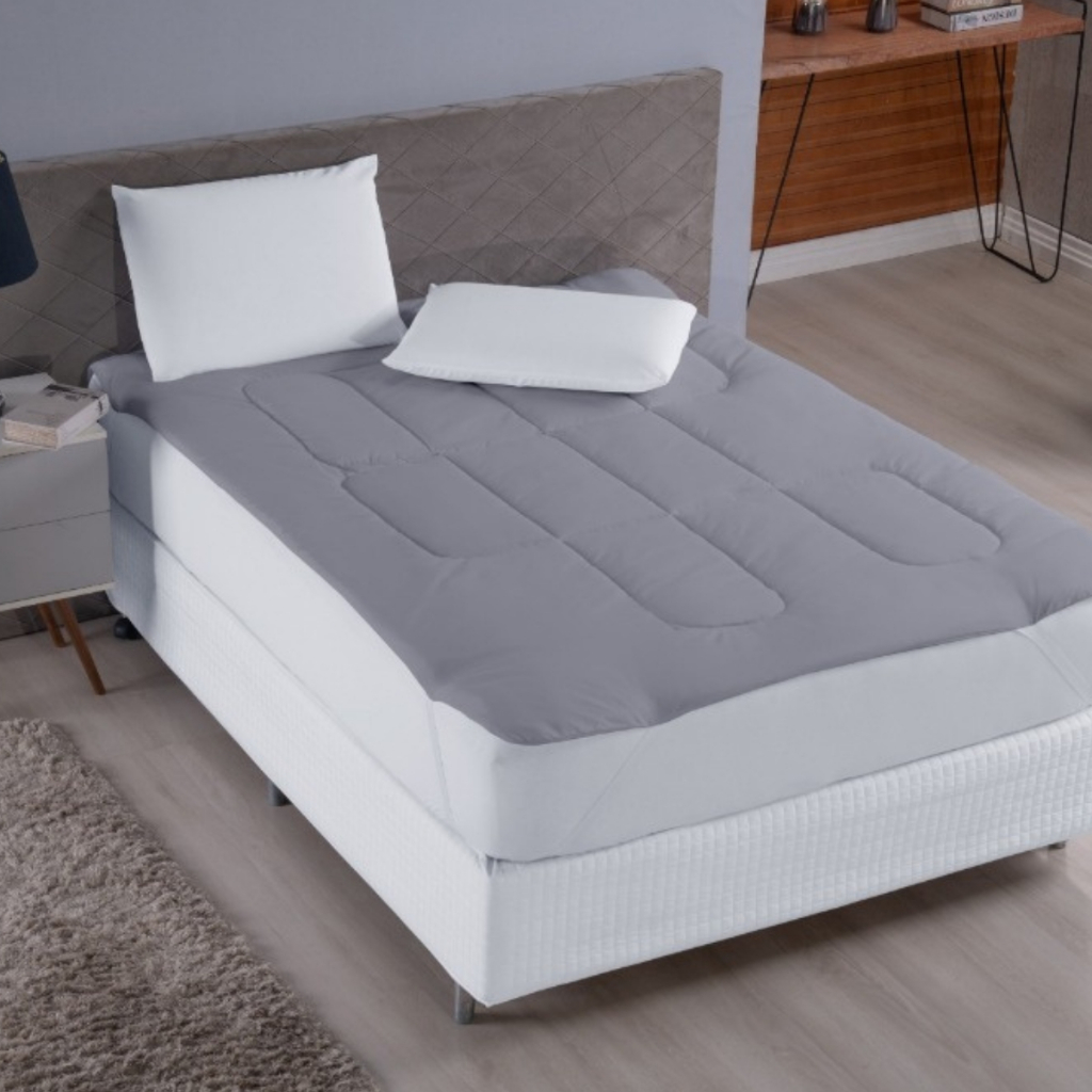 Pillow Top Casal Queen King 400 Fios Micro Percal Cobre a Cama Extra Macio