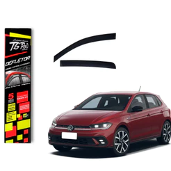 Calha de Chuva Volkswagen Polo Hatch 2018 a 2027 TG Poli Defletor 4 portas Protetor Janelas Fumê