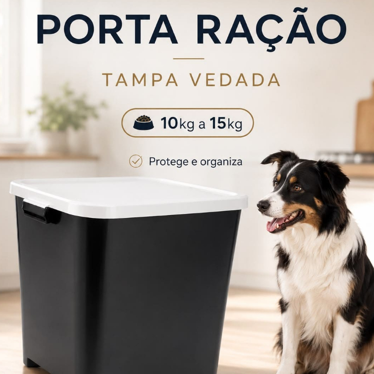 Container Porta Ração  Cachorro\Gato Tampa Vedada Antiformiga