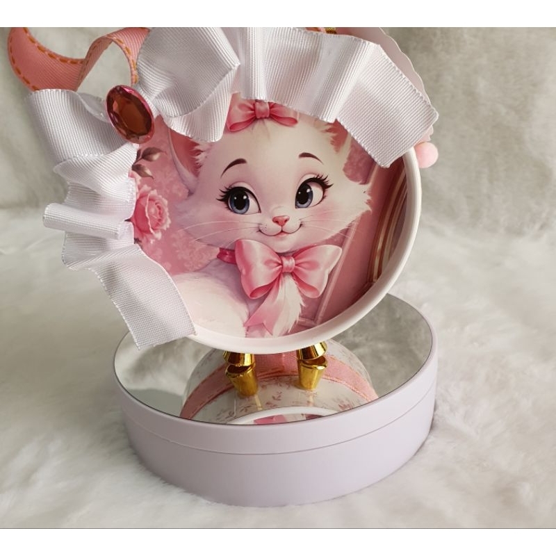 10 BOLSINHAS TUBOLATA PERSONALIZADAS GATINHA MARIE - 7X10 CM - Lembrancinhas Festas