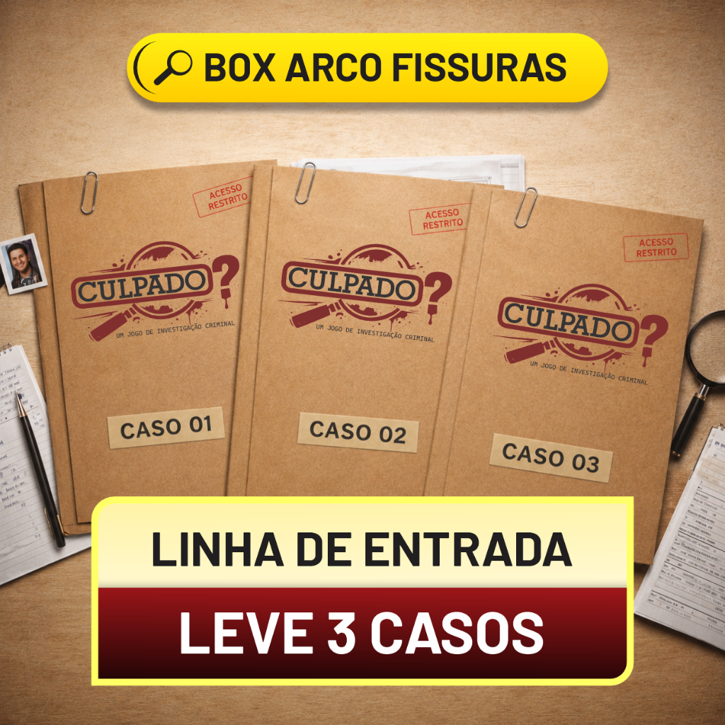 3 Casos – Kit Investigador Criminal | Detetive, Investigação Realista com Dossiê, Laudos, Depoimentos e Solução Final