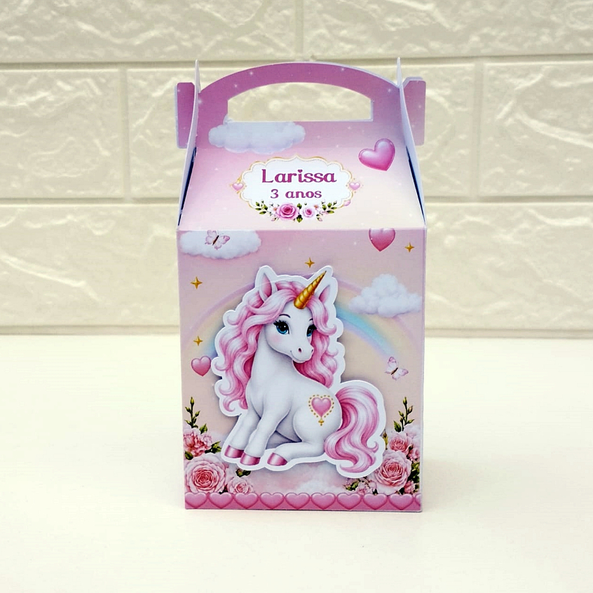 Caixa Maletinha Unicornio Personalizada | Lembrancinhas Festa Infantil | Aniversário