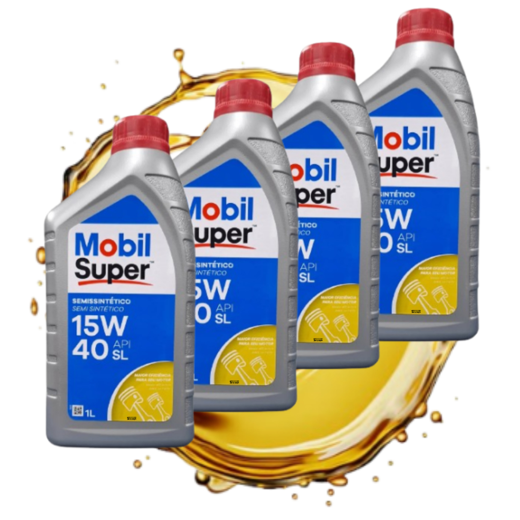 Óleo De Motor Semi-sintético Mobil 15w40 API SL Fiat GM Ford Volkswagen Honda Toyota Mitsubishi S