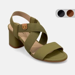 Sandalia Modare Ultra Conforto Com Elastico Salto Bloco Feminina 7224101