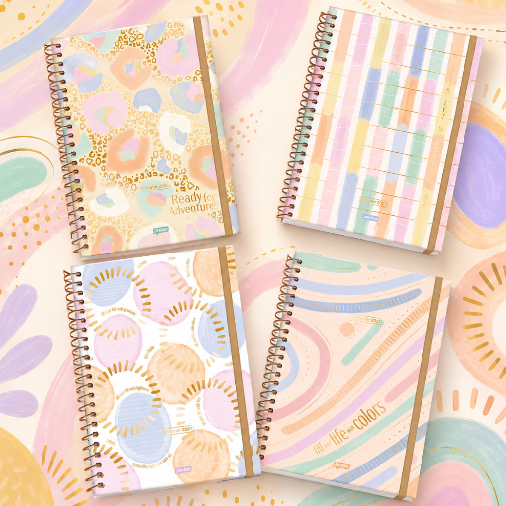 Agenda Planner College 2027 La Creme 160 Páginas 70g Tamanho 175 X 242mm Jandaia
