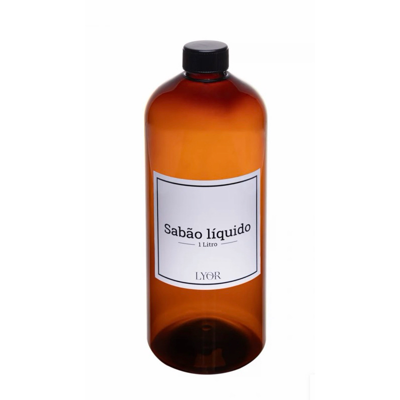 Porta Sabão Líquido de Plástico com Tampa Vintage 1L - Lyor