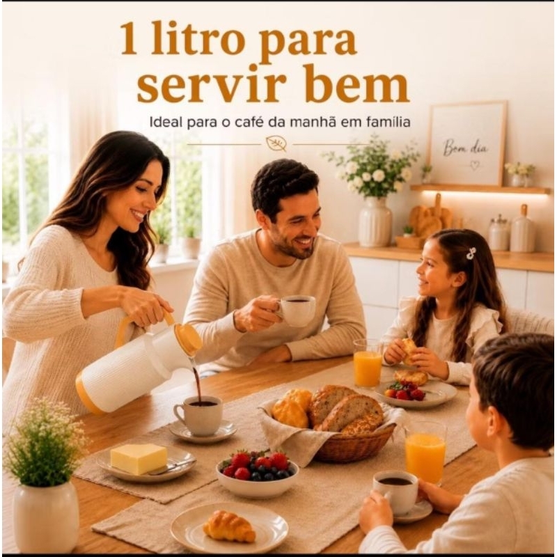 Garrafa térmica Bali 1L diversas cores, Chá e café! — imagem 2 de 2