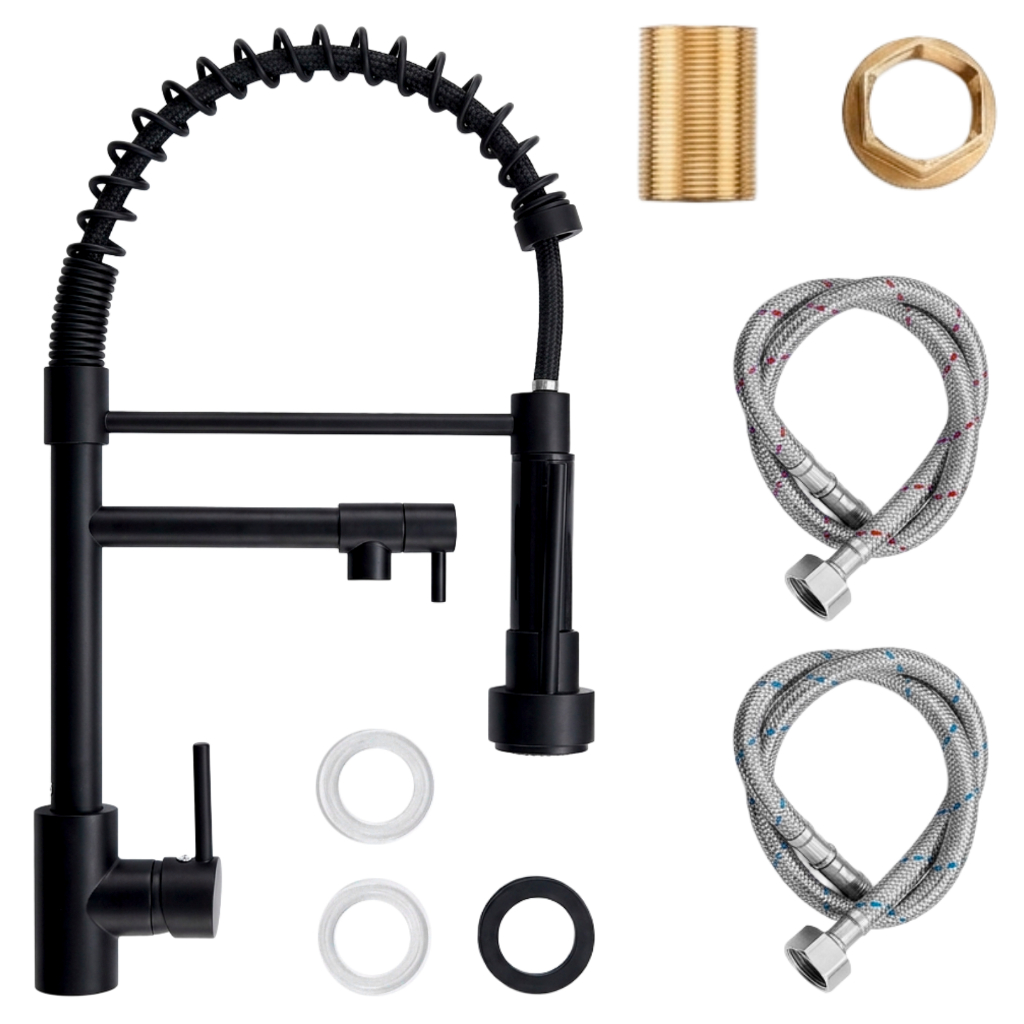 Torneira Cozinha Monocomando Slim Misturador Aço Inox Gourmet Bancada