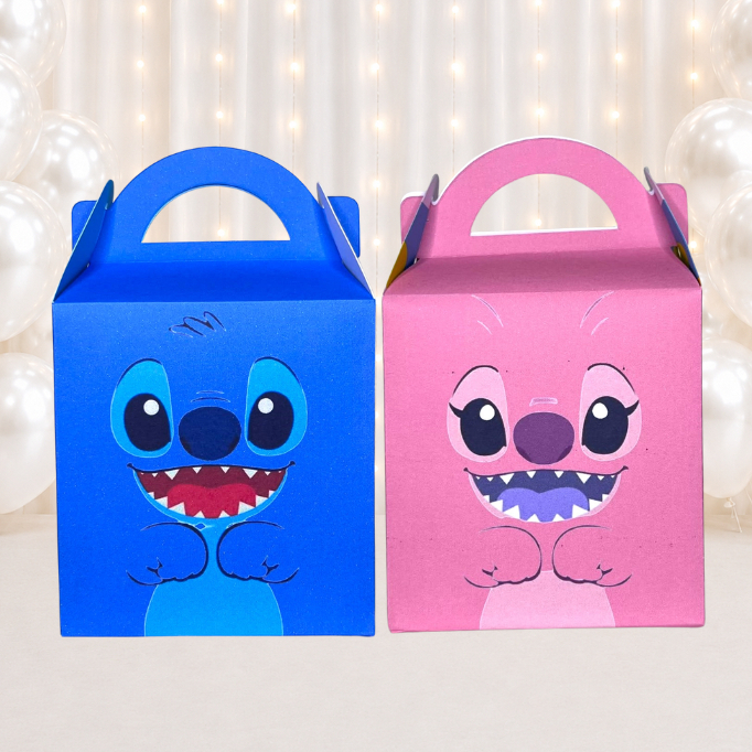 Maleta Personalizada STITCH E ANGEL LILO E STITCH | Maletinha Caixa Lembrancinha Festa Infantil COLADO