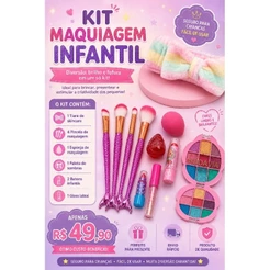 kit de maquiagem infantil completo