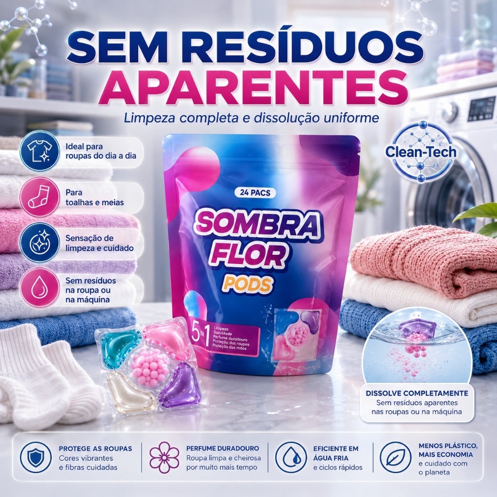 Sabão Líquido em Cápsulas Limpeza Profunda Lava Roupas em Cápsulas para Máquina de Lavar
