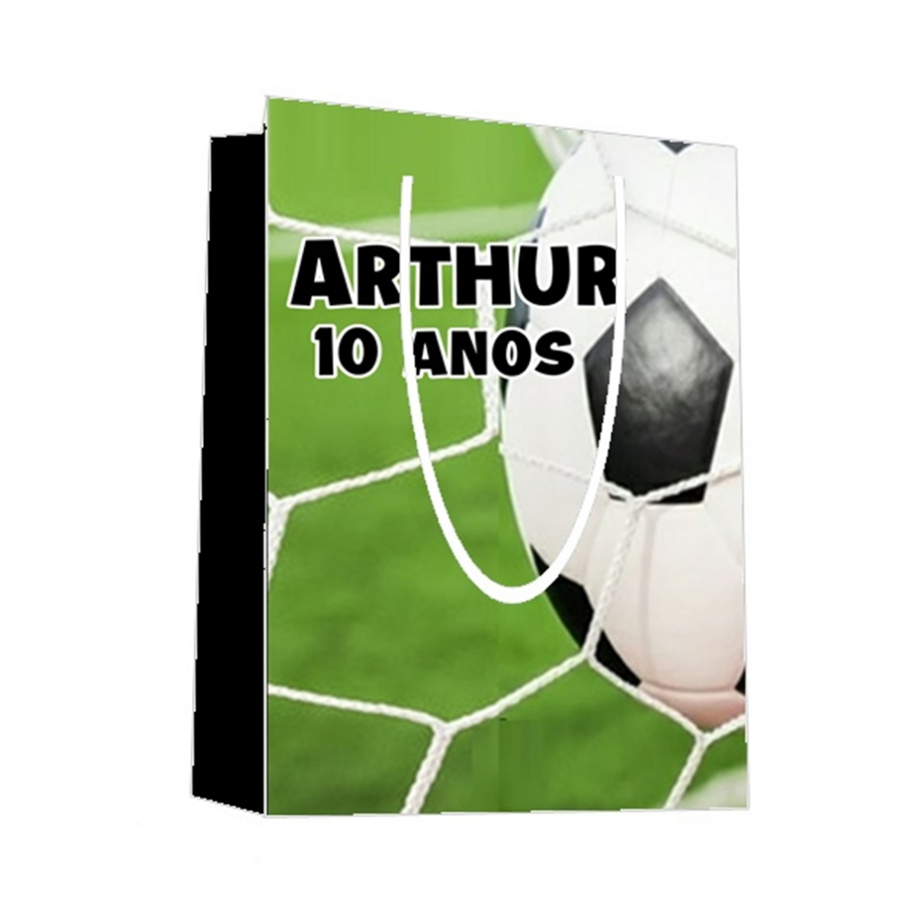 Sacolinha Futebol Personalizada para Aniversário/ Lembrancinha Festa Infantil / Qualquer nome e idade