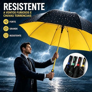 Guarda-Chuva Grande Automático Blackout - Fibra de Vidro Reforçada, Proteção UV, Antivento, Alta Durabilidade