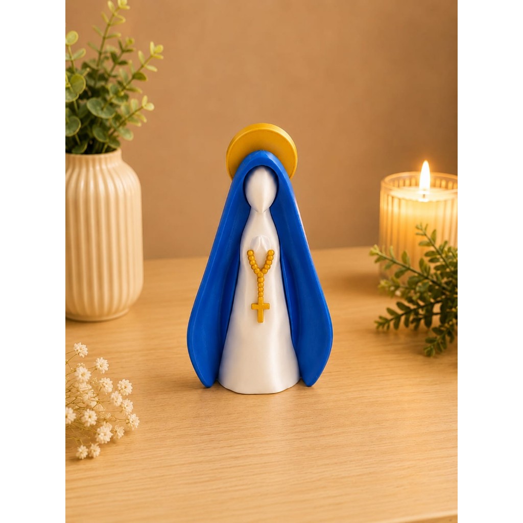 Nossa Senhora Decorativa 12cm /Imagem Religiosa Minimalista /Decoração Católica/ Presente de Fé