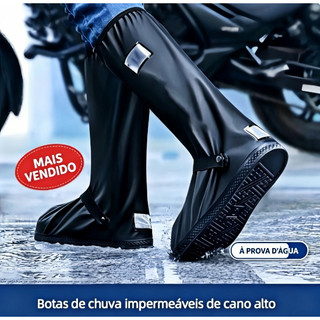 Polaina Impermeavel Bota Galocha Protetor Calcado Capa de Chuva Motoqueiro