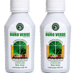 Kit 2 Un Adubo Ouro Verde Fertilizante Concentrado Para Plantas 100ml