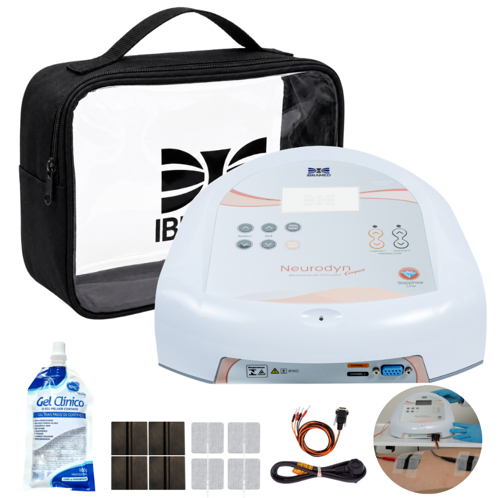 Neurodyn Compact Ibramed TENS FES Corrente Russa Tratamento da Dor Muscular