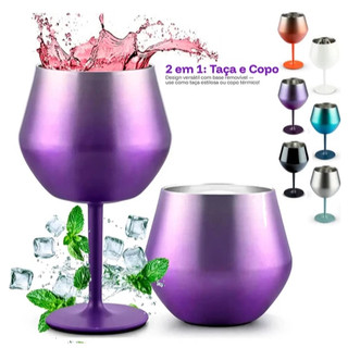 Taça De Gyn 2 Em 1 coquetel/vinho feita de aço inoxidável 304.