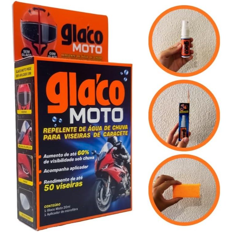Soft99 Glaco Moto Repelente de Chuva Capacete Viseiras
