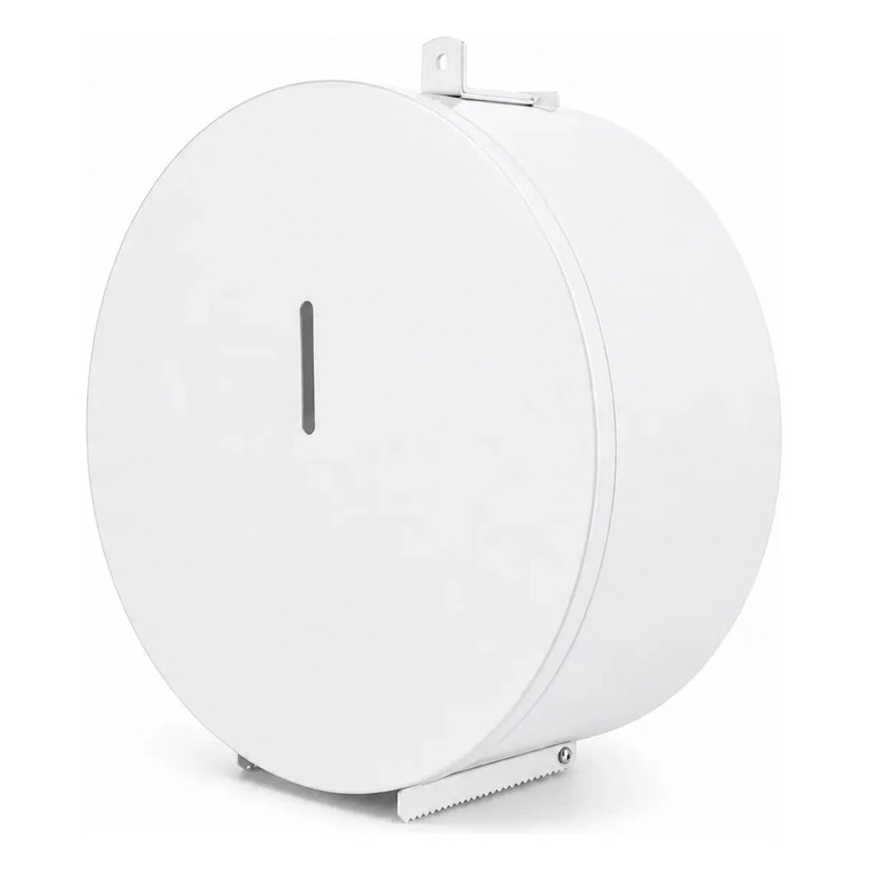 Porta Papel Higiênico Industrial Rolão 300m 400m Dispenser Aço Epóxi Branco Suporte Cadeado Banheiro