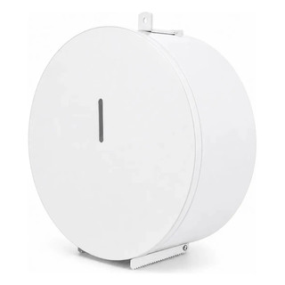 Porta Papel Higiênico Industrial Rolão 300m 400m Dispenser Aço Epóxi Branco Suporte Cadeado Banheiro