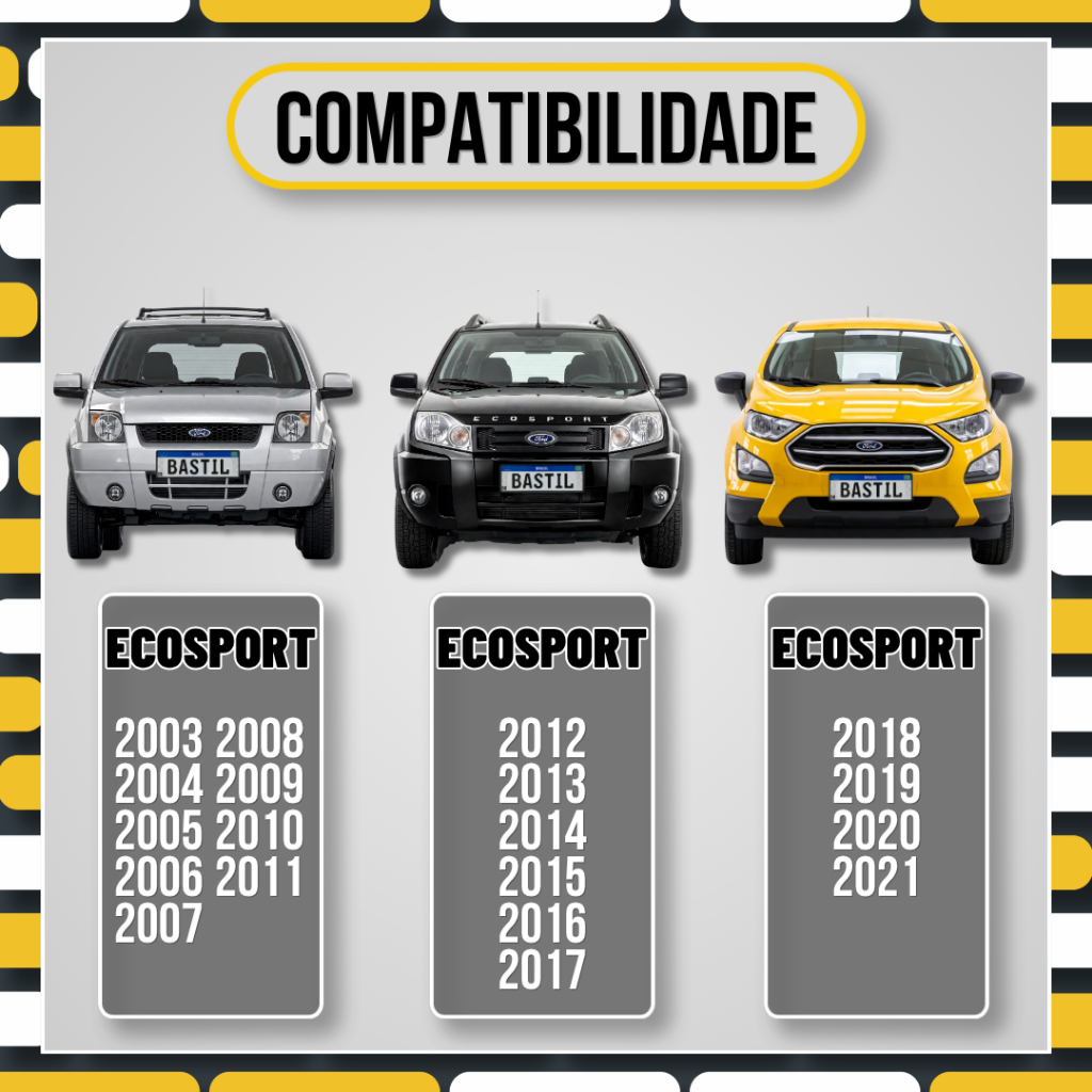 Amortecedor Pistão Mola A Gás Porta Malas Tampa Traseira Ecosport 2003 Até 2021 — imagem 2 de 2