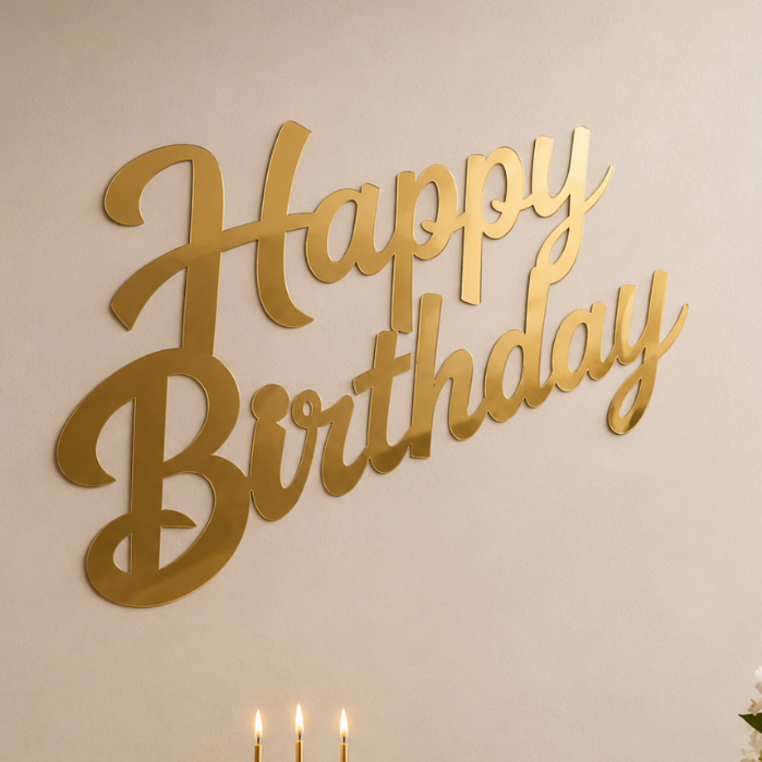 Palavra Decorativa Acrílico Painel de Aniversário Happy Birthday
