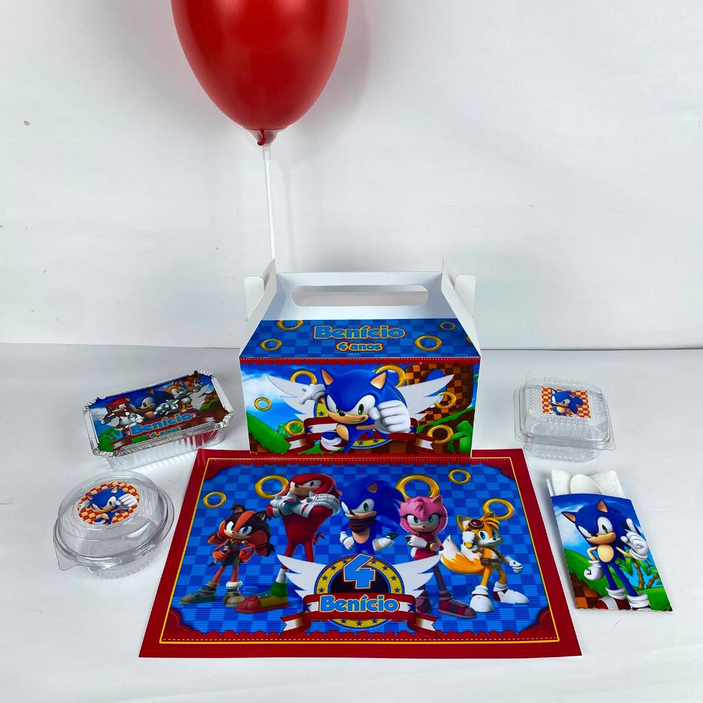 Kit Festa na  escola personalizado Sonic |   Kit para Lanchinho escolar  |  Aniversário lembrancinha