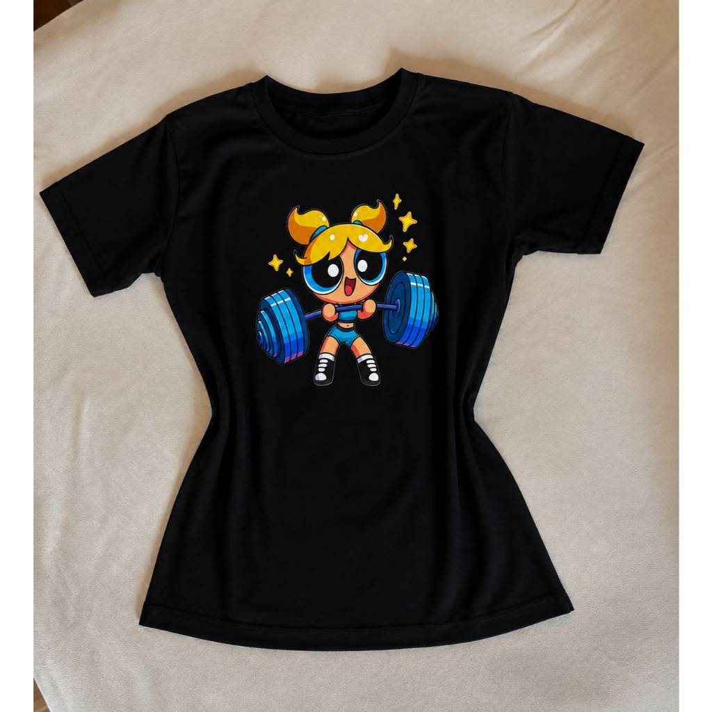 Camiseta Camisa T-Shirt Meninas Superpoderosas Lindinha 100% Algodão Feminina Treino Academia Florzinha Docinho