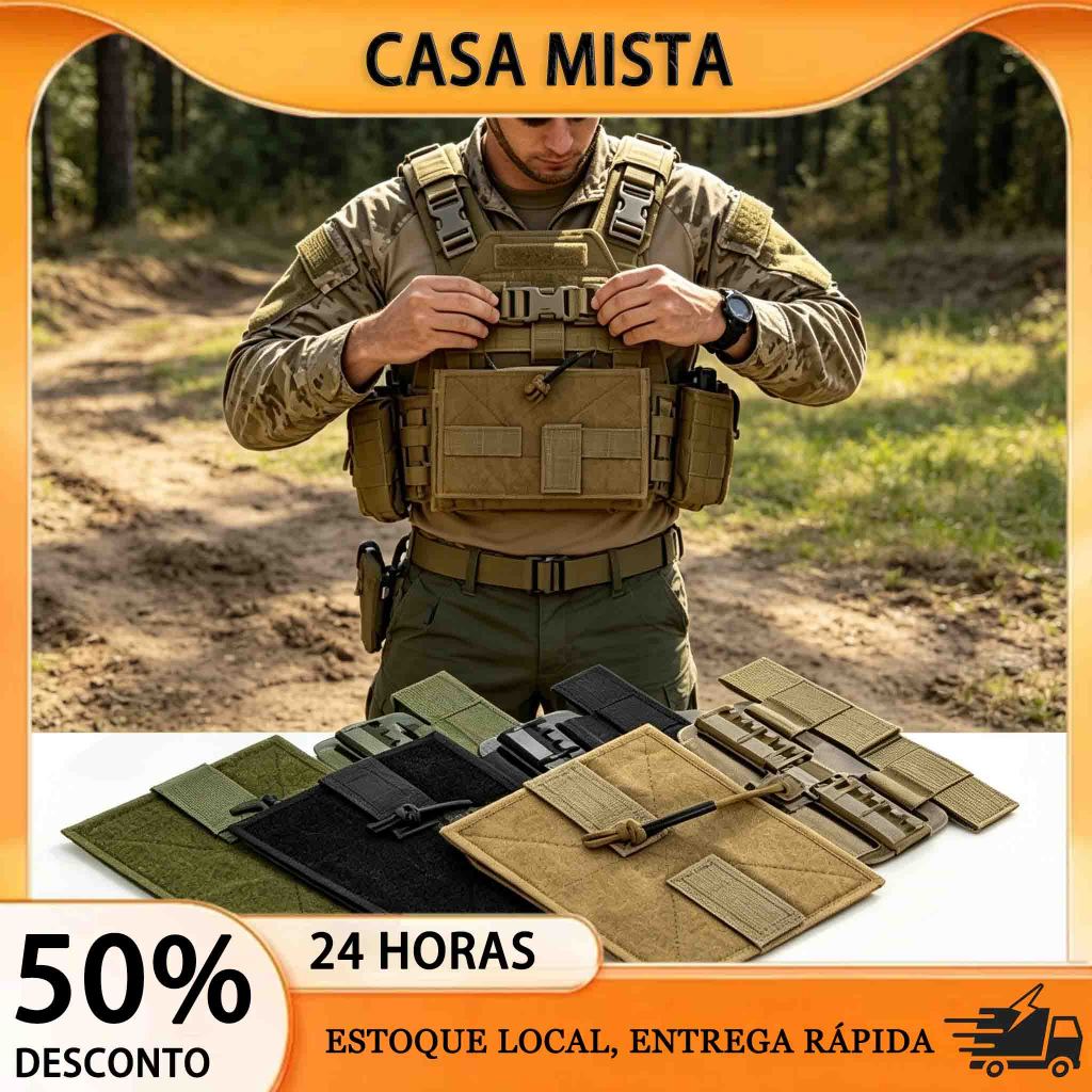 Kit Fivela Liberação Rápida Deslizante Ajustável Leve para Colete Tático Universal