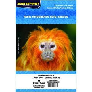 Papel Fotográfico Adesivo A4 Glossy 130g Masterprint 50 Folhas