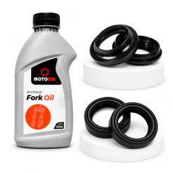 Retentor Bengala + Guarda pó + Óleo Bengala Fork Oil 10w 500ml Titan150 Titan160 Fan150 Fan160 Start160 Nxr160 Xre190
